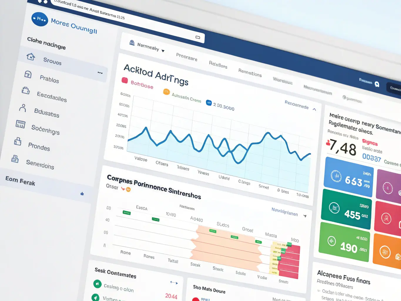 A screenshot of Facebook Ads Manager dashboard showing campaign performance metrics, used to represent Funnel Estratega's Meta Ads Management service.